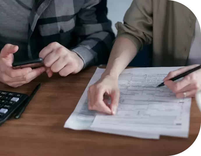 Accountants reviewing financial documents